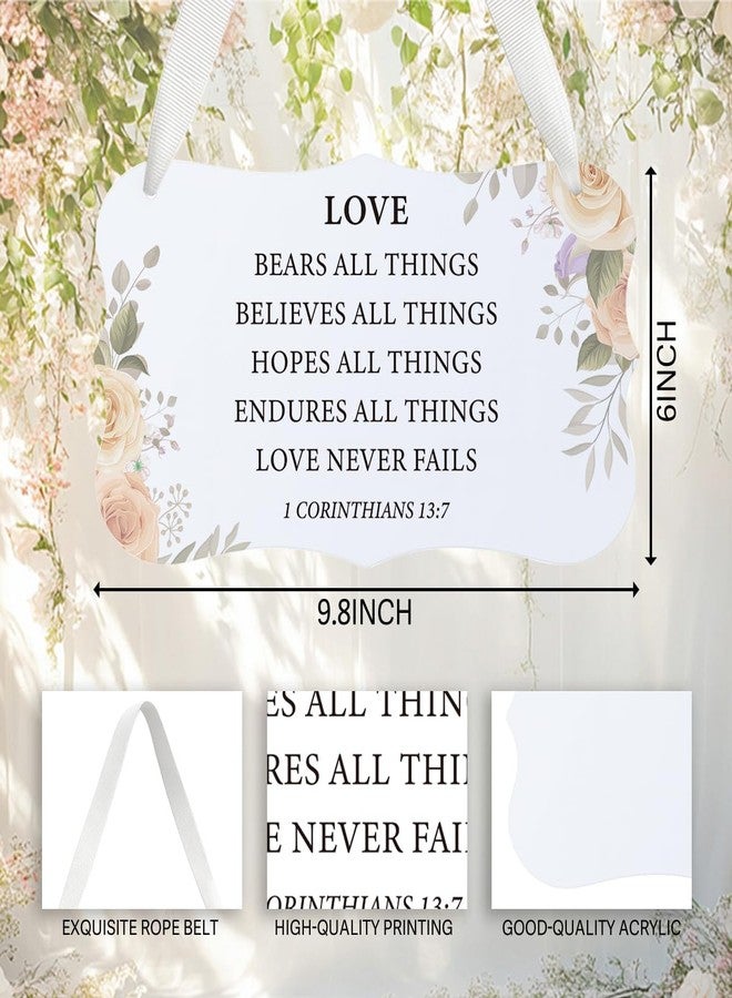 HDHBP Christian Religious Wedding Wall Decor Christian Wedding Decor Bible Verse Engagement Anniversary Acrylic wall Sign - Image 2